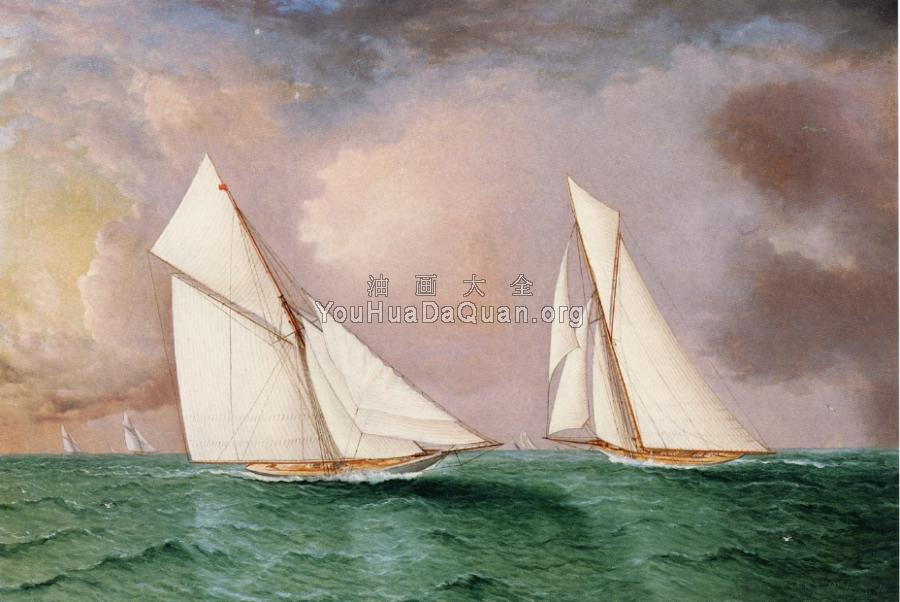 Vigilant and Valkyrie II in the 1893 America's Cup Race - 詹姆斯·E·巴特斯沃思